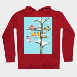 Birds at Christmas Hoodie